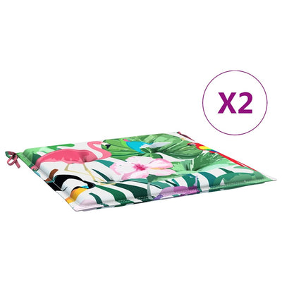 Vidaxl Gartenstuhlkissen 2 ST 50x50x3 cm Stoff Multi -Colored