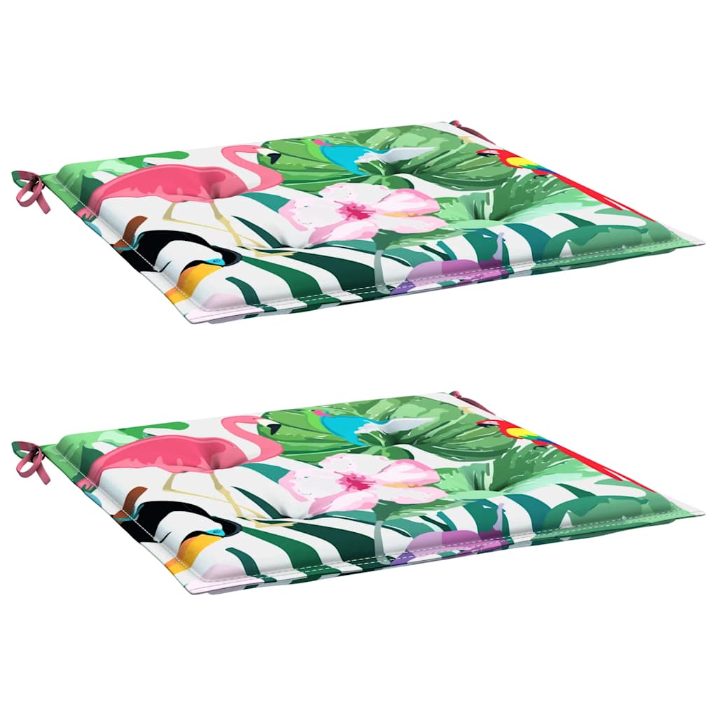 Vidaxl Gartenstuhlkissen 2 ST 50x50x3 cm Stoff Multi -Colored