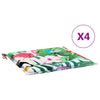 Vidaxl Gartenstuhlkissen 4 ST 50x50x3 cm Stoff Multi -Colored
