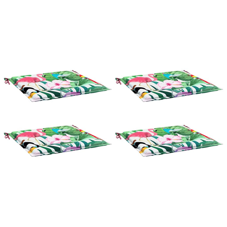 Vidaxl Gartenstuhlkissen 4 ST 50x50x3 cm Stoff Multi -Colored