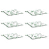 VIDAXL -Stuhlkissen 6 Stcs Blattmuster 50x50x3 cm Stoff