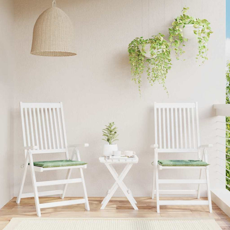 VIDAXL -Stuhlkissen 2 PCs Blattmuster 50x50x3 cm Stoff