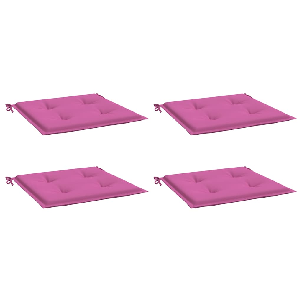 Vidaxl Gartenstuhlkissen 4 ST 50 x 50 x 3 cm Stoff rosa