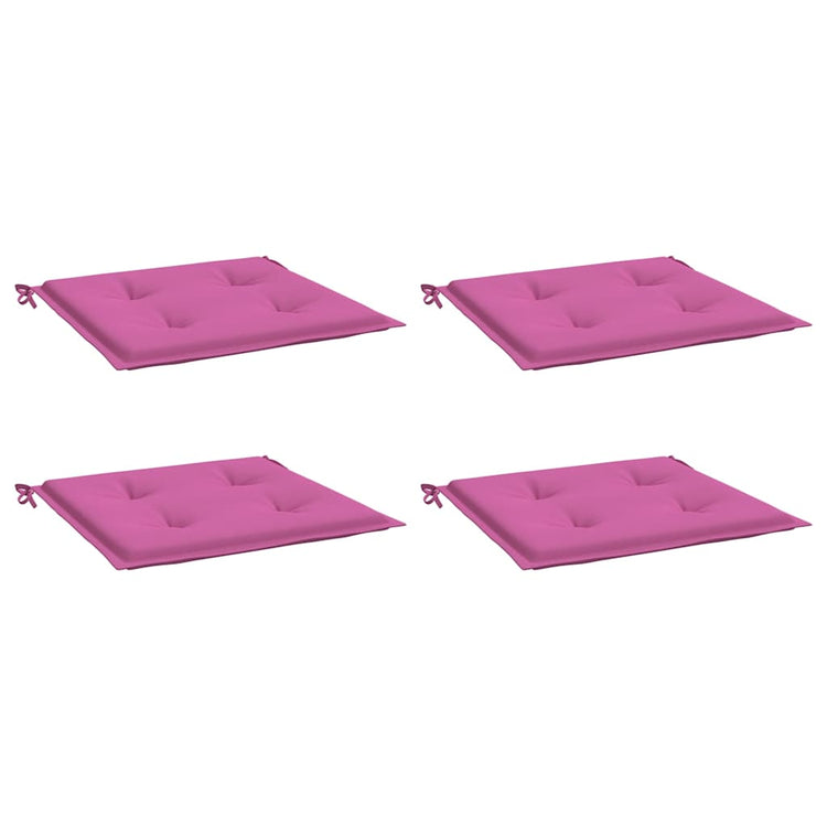 Vidaxl Gartenstuhlkissen 4 ST 50 x 50 x 3 cm Stoff rosa