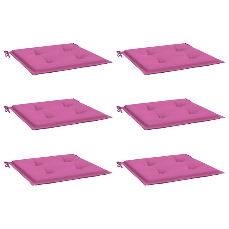 Vidaxl Gartenstuhl Kissen 6 ST 50 x 50 x 3 cm Stoff rosa