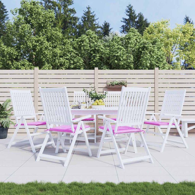 Vidaxl Gartenstuhl Kissen 6 ST 50 x 50 x 3 cm Stoff rosa