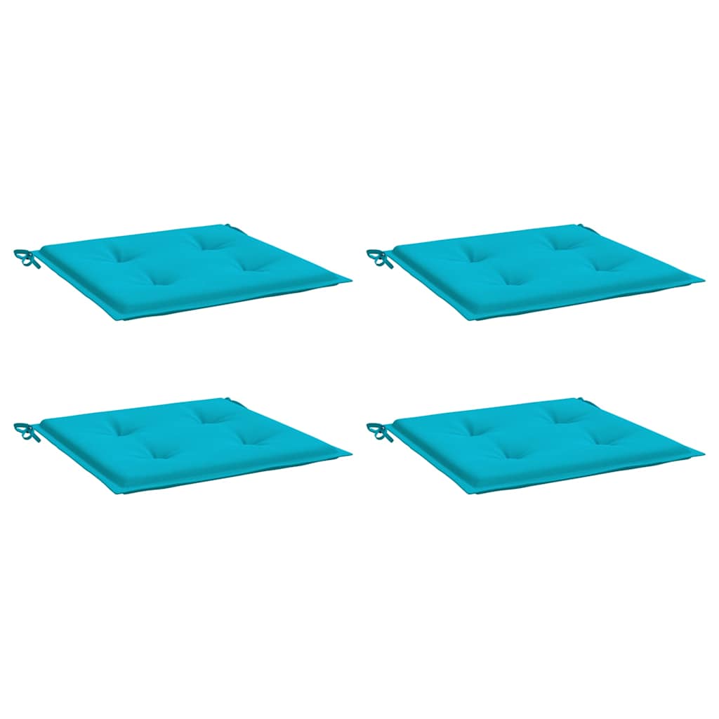 Vidaxl Gartenstuhl Kissen 4 ST 50x50x3 cm Stoff Türkis