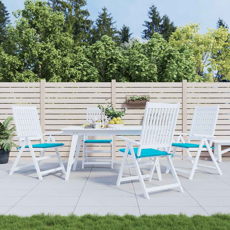 Vidaxl Gartenstuhl Kissen 4 ST 50x50x3 cm Stoff Türkis