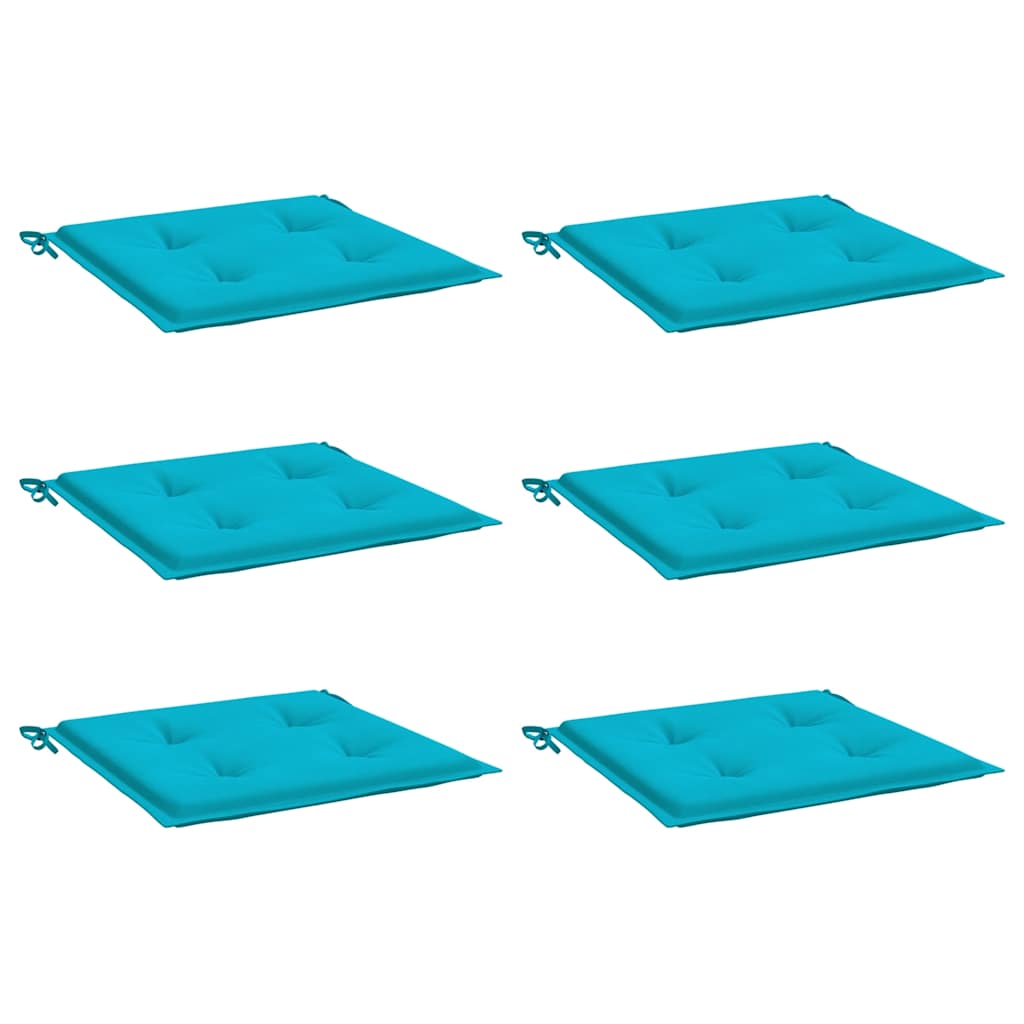 Vidaxl Gartenstuhlkissen 6 ST 50 x 50 x 3 cm Stoff Türkis