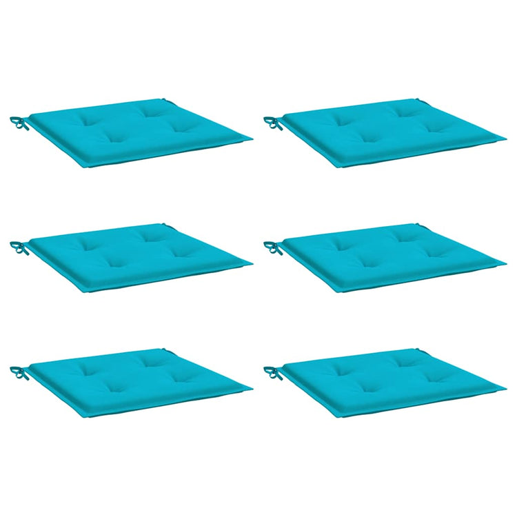 Vidaxl Gartenstuhlkissen 6 ST 50 x 50 x 3 cm Stoff Türkis