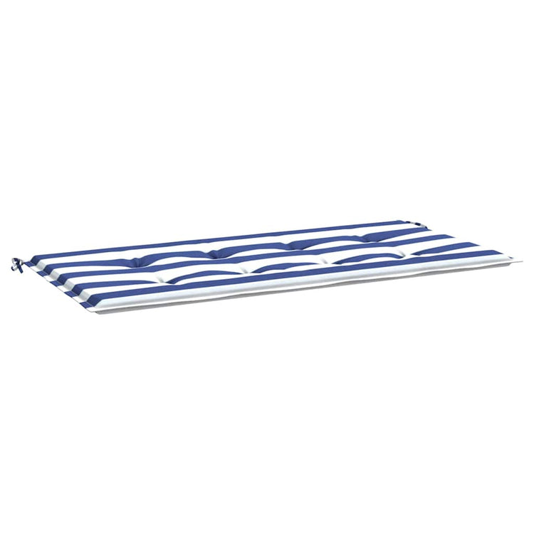 Vidaxl Gartenbank Kissen gestreift 100 x 50 x 3 cm Oxford Stoff weiß und blau