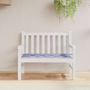Vidaxl Gartenbank Kissen gestreift 100 x 50 x 3 cm Oxford Stoff weiß und blau - afbeelding 1