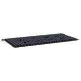 Vidaxl Gartenbank Kissen Fenstermuster 100x50x3 cm Oxford Stoff schwarz - afbeelding 2