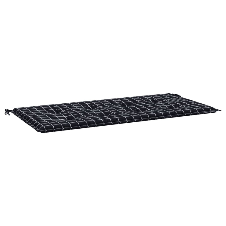 Vidaxl Gartenbank Kissen Fenstermuster 100x50x3 cm Oxford Stoff schwarz