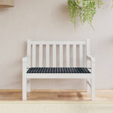 Vidaxl Gartenbank Kissen Fenstermuster 100x50x3 cm Oxford Stoff schwarz - afbeelding 1