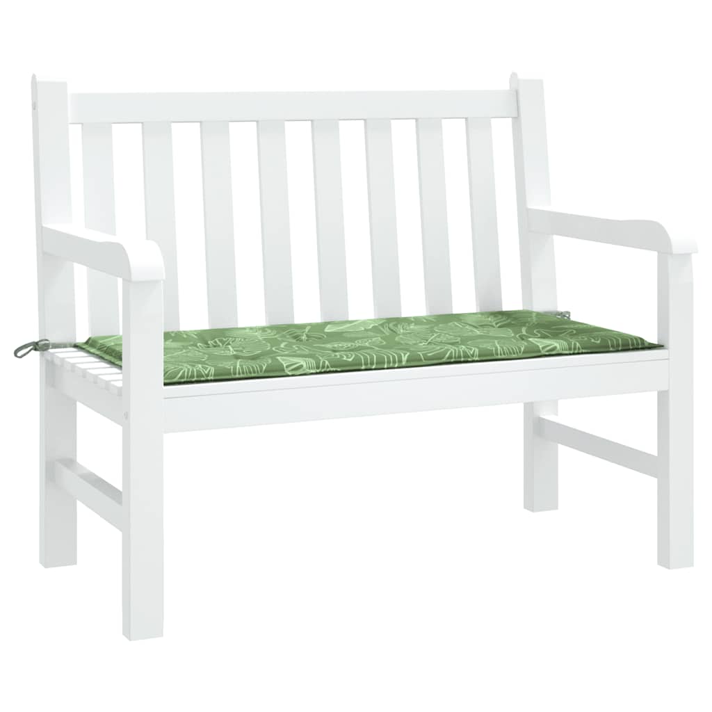 Vidaxl Garden Bench Kissen 100x50x3 cm Oxford Stoffblattmuster