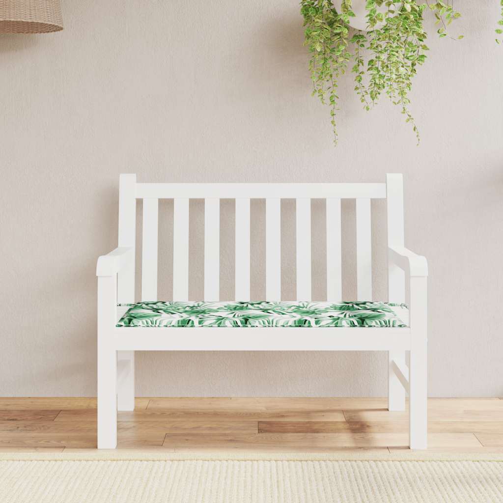 Vidaxl Garden Bench Kissen 120x50x3 cm Oxford Stoffblattmuster