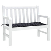 Vidaxl Gartenbank Kissen Checker Muster 120x50x3 cm Oxford Stoff schwarz - afbeelding 3