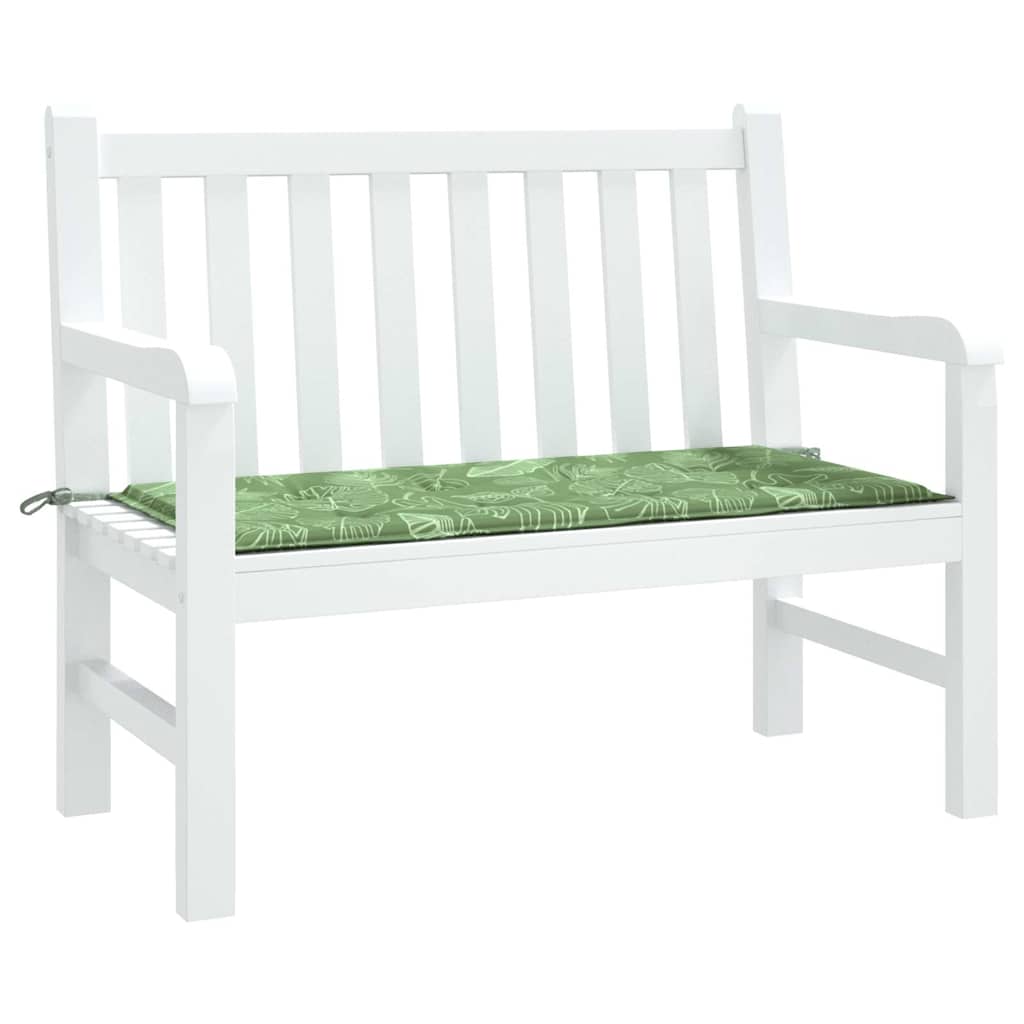 Vidaxl Garden Bench Kissen 120x50x3 cm Oxford Stoffblattmuster