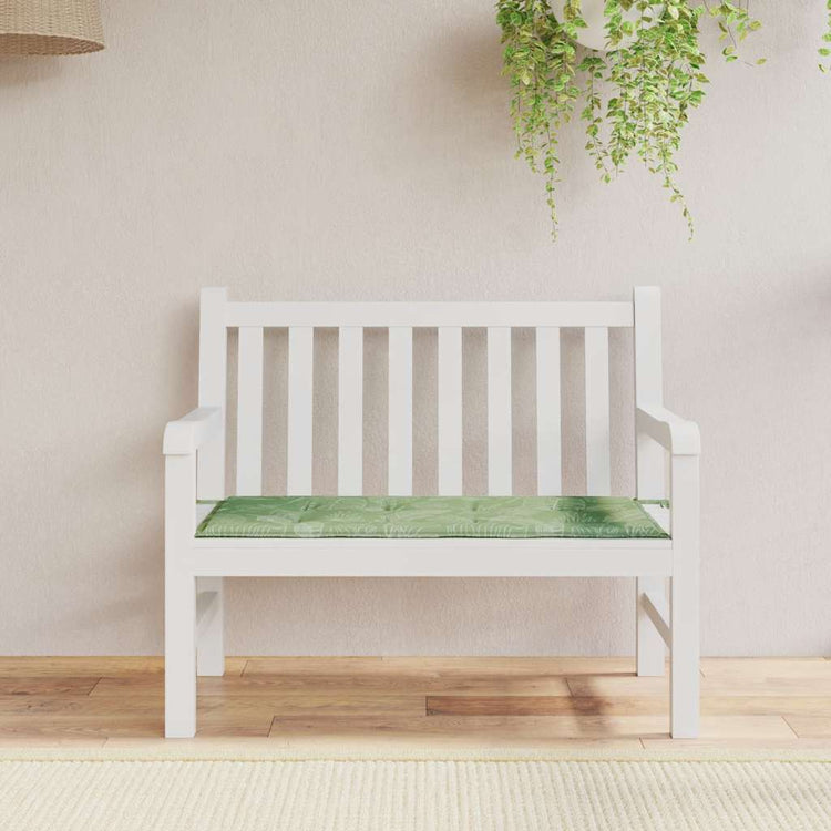 Vidaxl Garden Bench Kissen 120x50x3 cm Oxford Stoffblattmuster