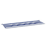 Vidaxl Gartenbank Kissen gestreift 150 x 50 x 3 cm Oxford Stoff weiß und blau - afbeelding 2