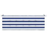 Vidaxl Gartenbank Kissen gestreift 150 x 50 x 3 cm Oxford Stoff weiß und blau - afbeelding 3
