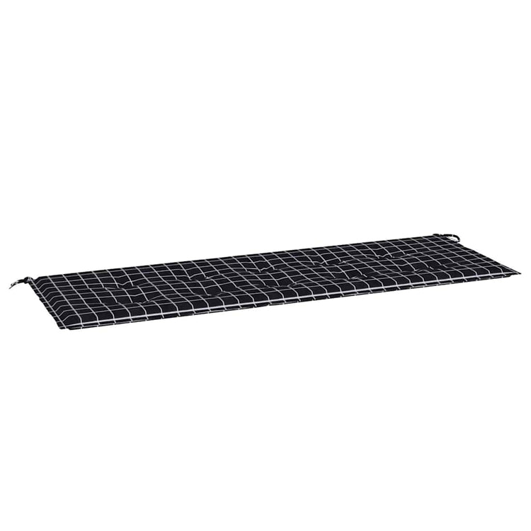 Vidaxl Gartenbank Kissen Diamantmuster 150x50x3 cm Oxford Stoff schwarz