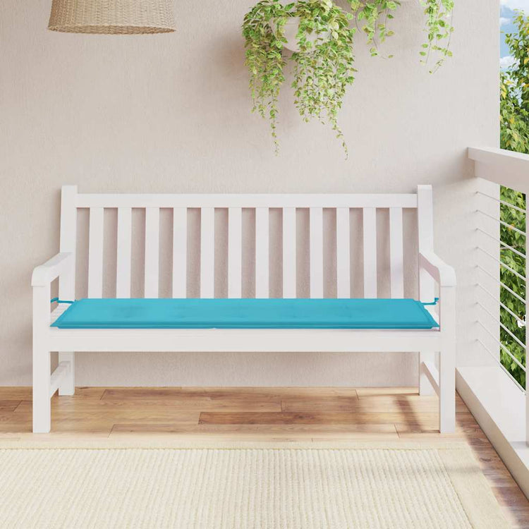 Vidaxl Gartenbank Kissen 150x50x3 cm Oxford Stoff Türkis