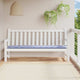 Vidaxl Gartenbank Kissen gestreift 200x50x3 cm Stoff weiß und blau