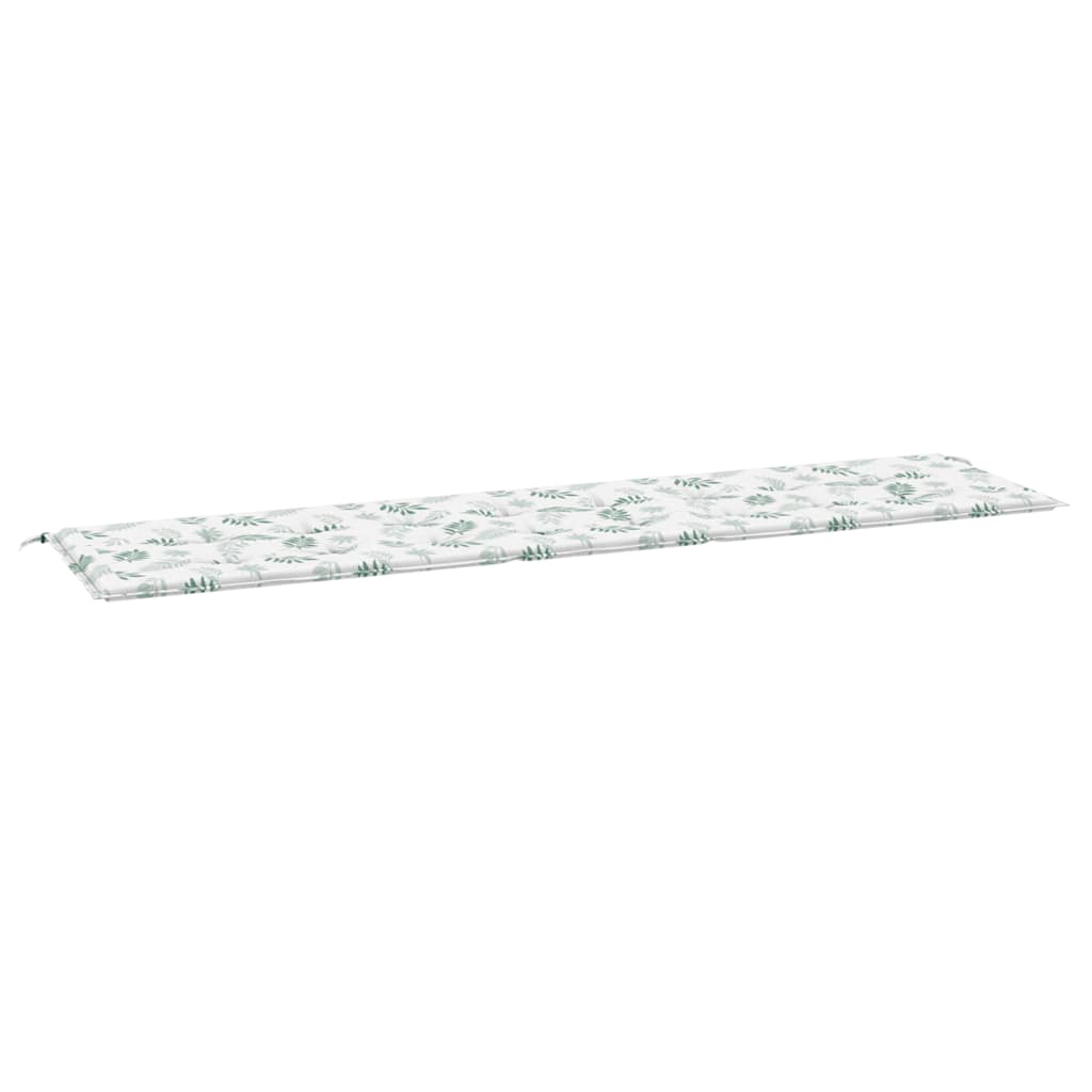 Vidaxl Gartenbank Kissenblattmuster 200x50x3 cm Stoff