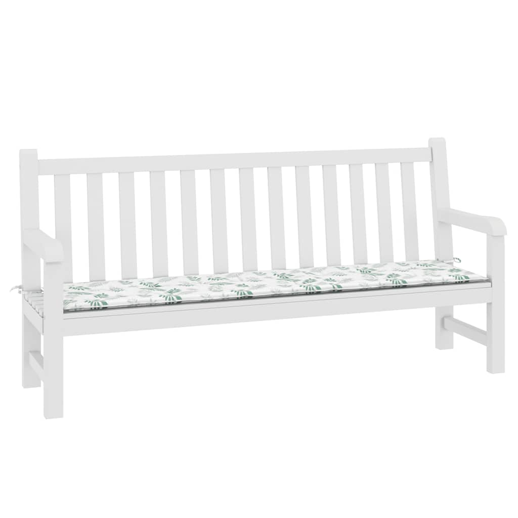 Vidaxl Gartenbank Kissenblattmuster 200x50x3 cm Stoff