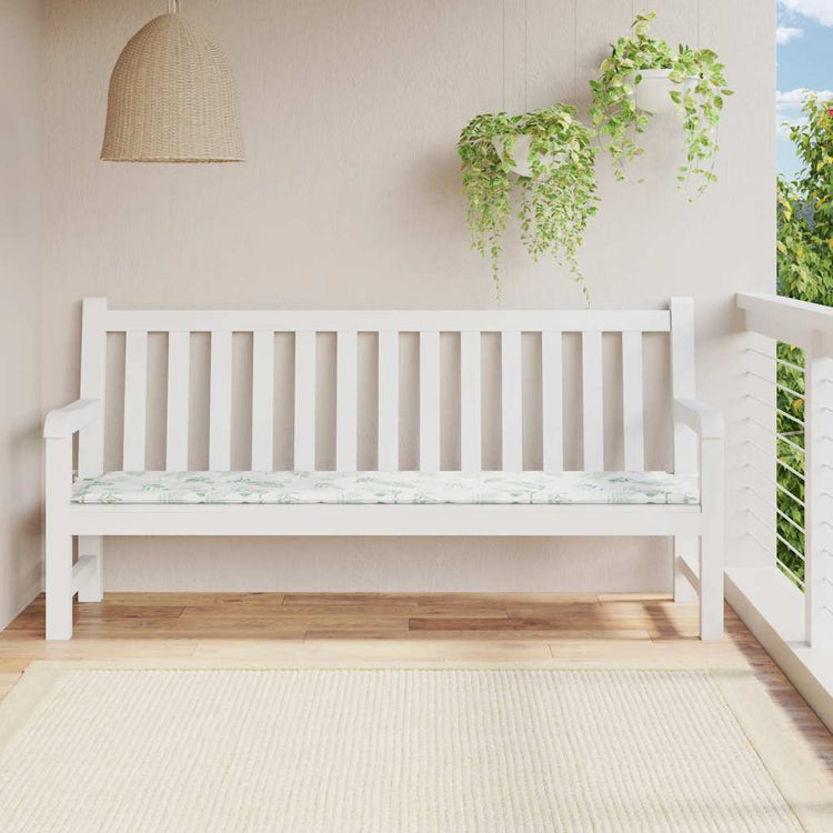 Vidaxl Gartenbank Kissenblattmuster 200x50x3 cm Stoff