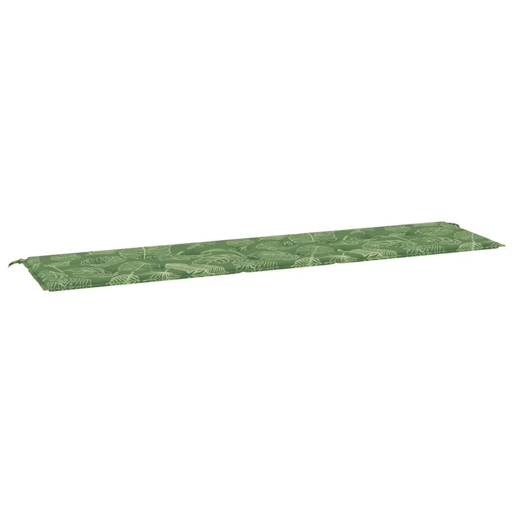 Vidaxl Gartenbank Kissenblattmuster 200x50x3 cm Stoff