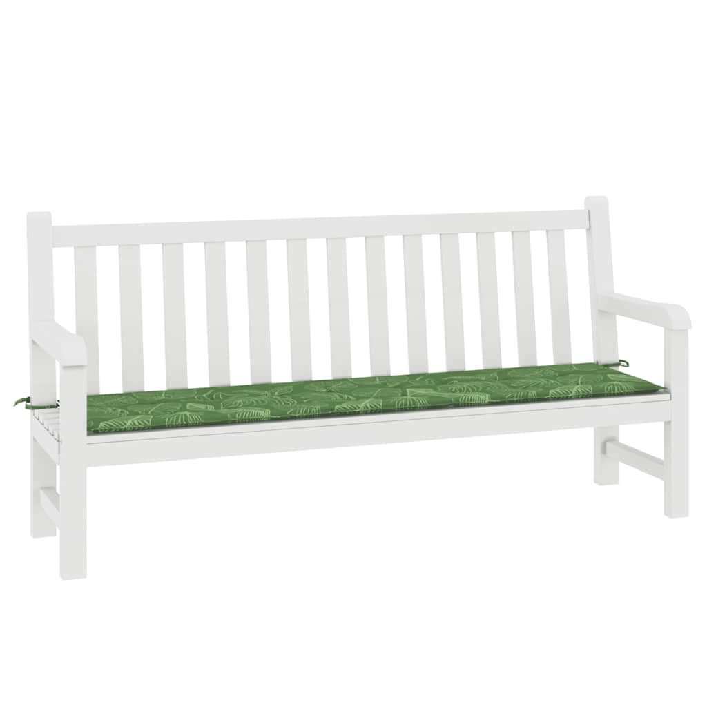 Vidaxl Gartenbank Kissenblattmuster 200x50x3 cm Stoff