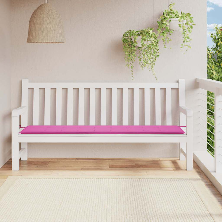 Vidaxl Garden Bench Kissen 200x50x3 cm Stoff rosa
