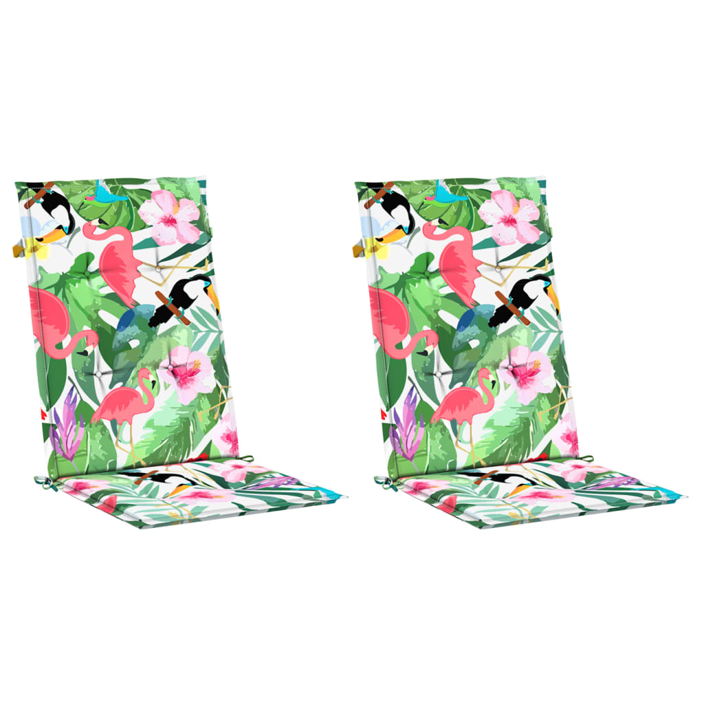 Vidaxl Garden Stuhl Kissen 2 PCs 120x50x3 cm Stoff Multi -Colored