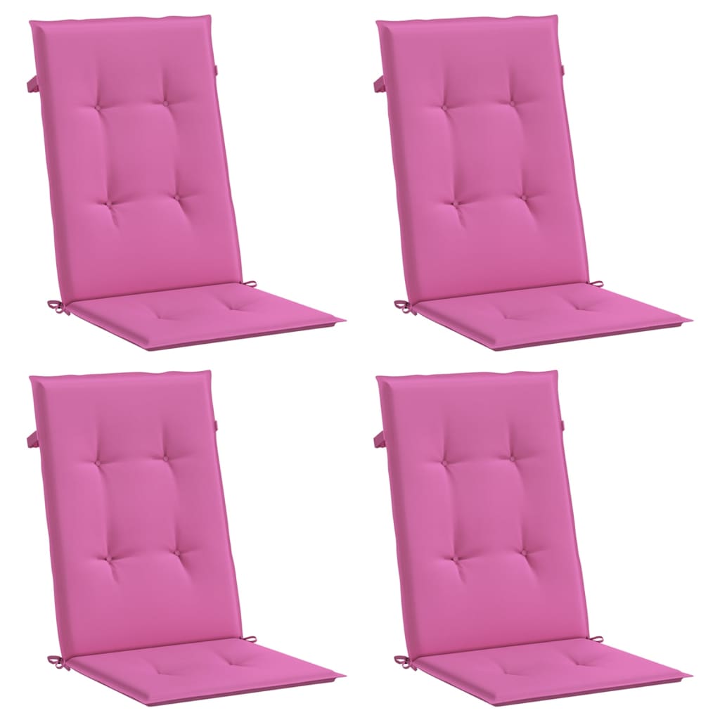 Vidaxl -Stuhlkissen 4 Staubrosa gestaut Rosa