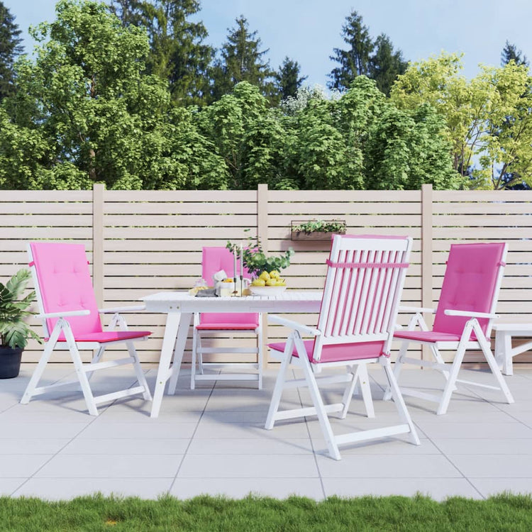 Vidaxl -Stuhlkissen 4 Staubrosa gestaut Rosa