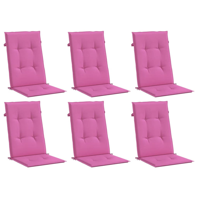 Vidaxl -Stuhlkissen 6 Staub rosa gestellt