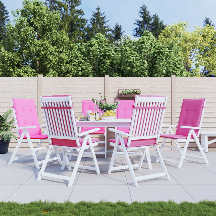 Vidaxl -Stuhlkissen 6 Staub rosa gestellt