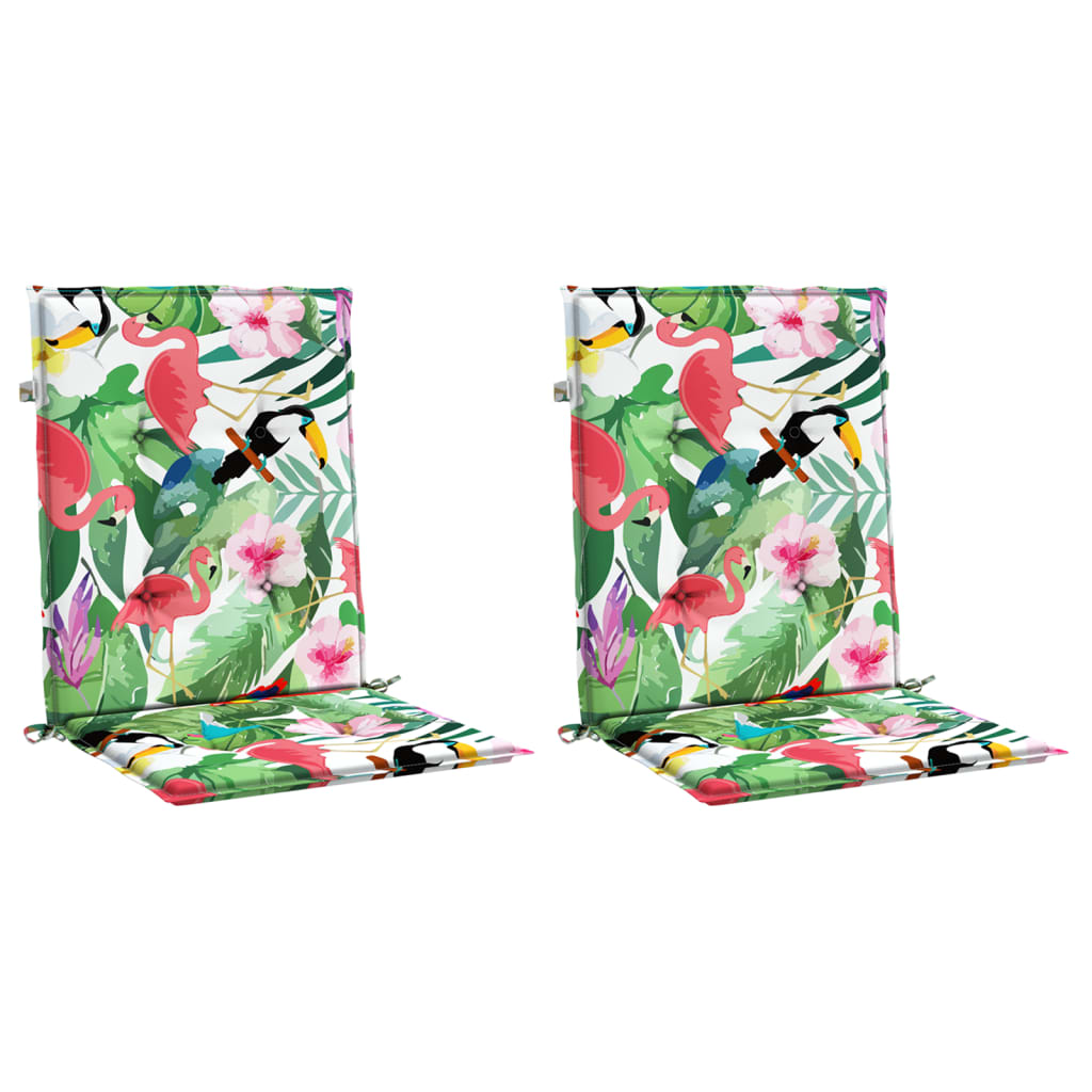 VIDAXL -Stuhlkissen 2 Stcs Low Back Stoff Multi -Colored