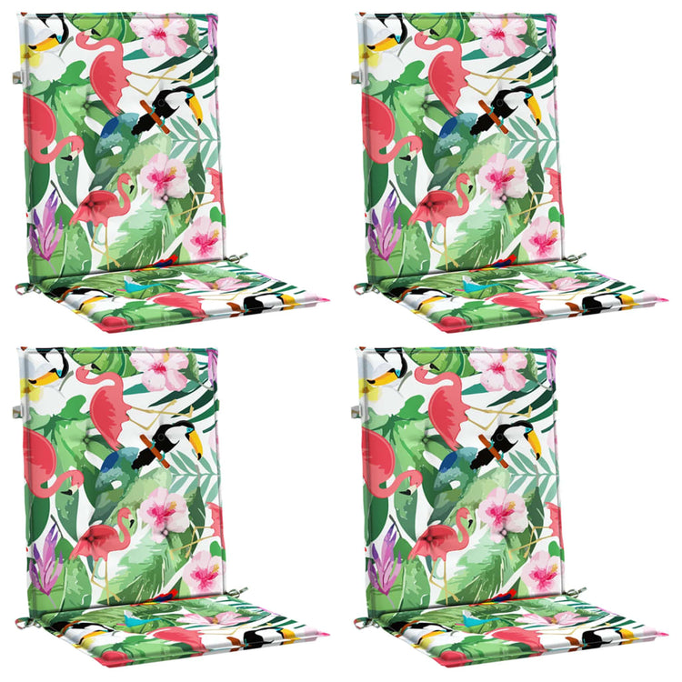 VIDAXL -Stuhlkissen 4 Stcs Low Back Stoff Multi -Colored