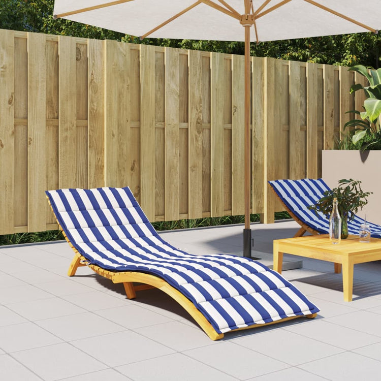 Vidaxl Lounger Kissen gestreift Oxford Stoff Blau und Weiß
