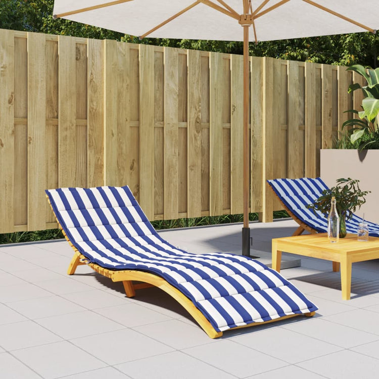Vidaxl Lounge Kissen gestreift Oxford Stoff Blau und Weiß