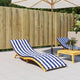 Vidaxl Lounge Kissen gestreift Oxford Stoff Blau und Weiß