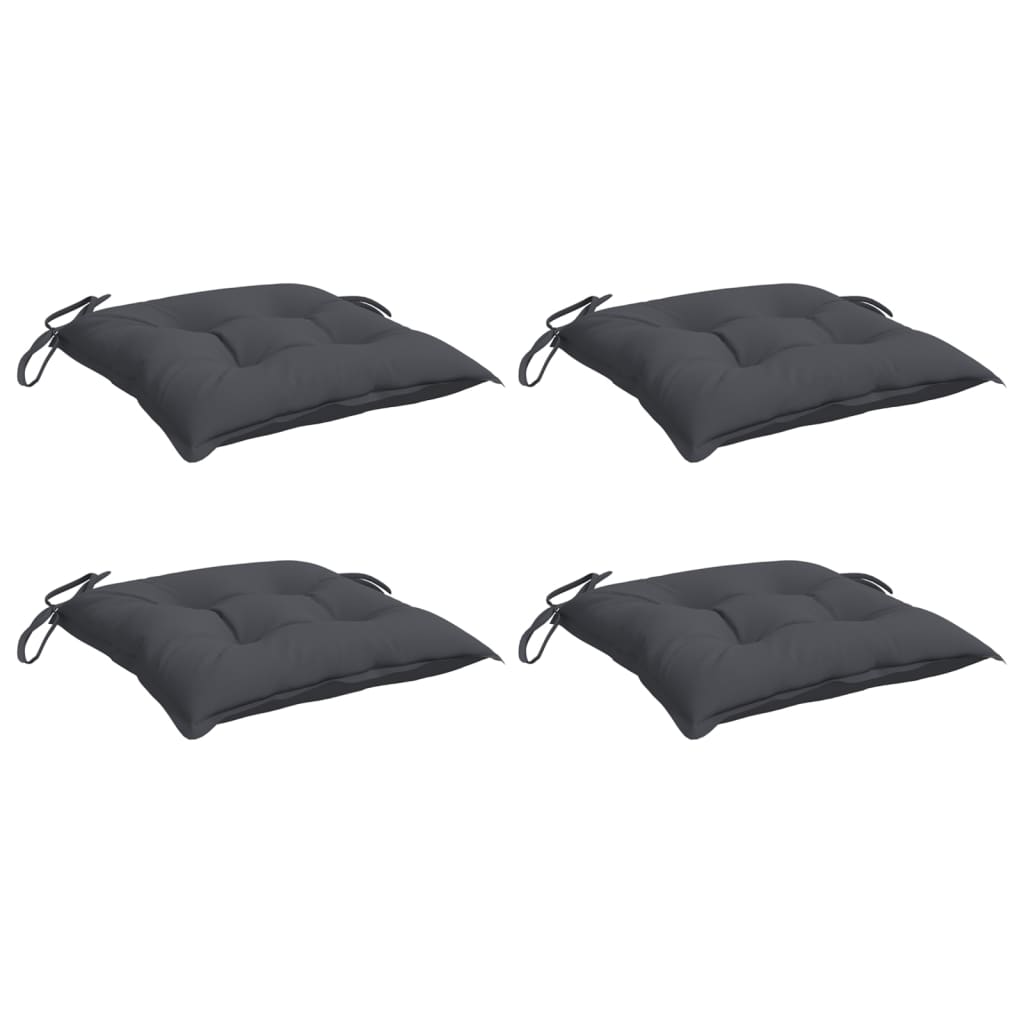 VidaXL Stuhlkissen 4 Stück 40x40x7 cm Oxford-Stoff Anthrazit