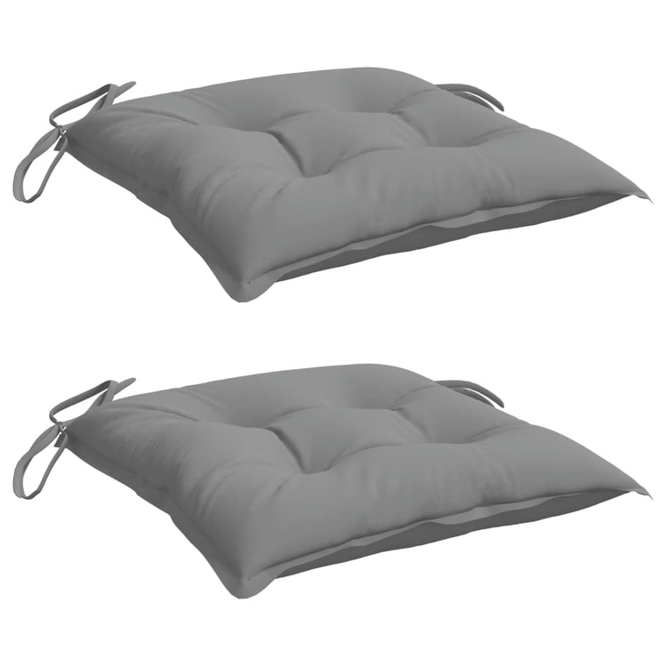 VidaXL Stuhlkissen 2 Stück 40x40x7 cm Oxford-Stoff grau
