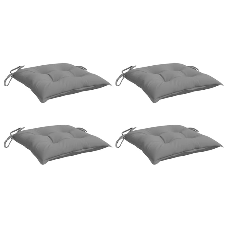 Vidaxx Stuhlkissen 4 Stück 40x40x7 cm Oxford-Stoff grau