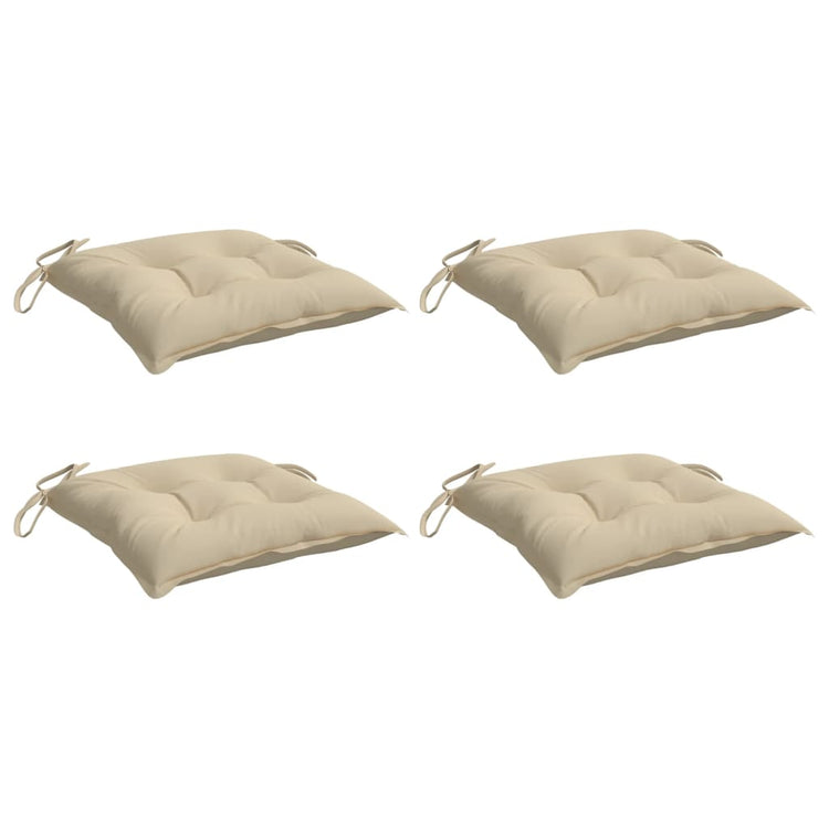 Vidaxl Stuhlkissen 4 ST 40x40x7 cm Oxford Stoff Beige