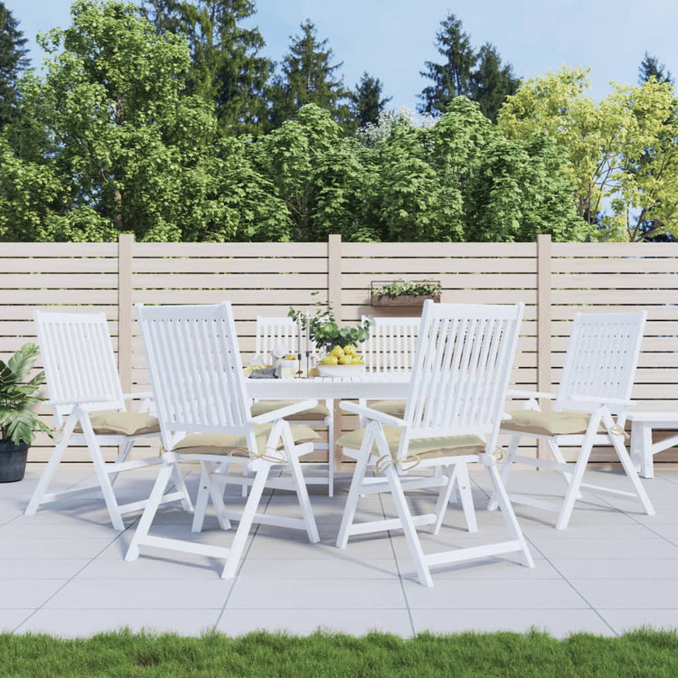 VIDAXL -Stuhlkissen 6 PCs 40x40x7 cm Oxford Stoff Beige